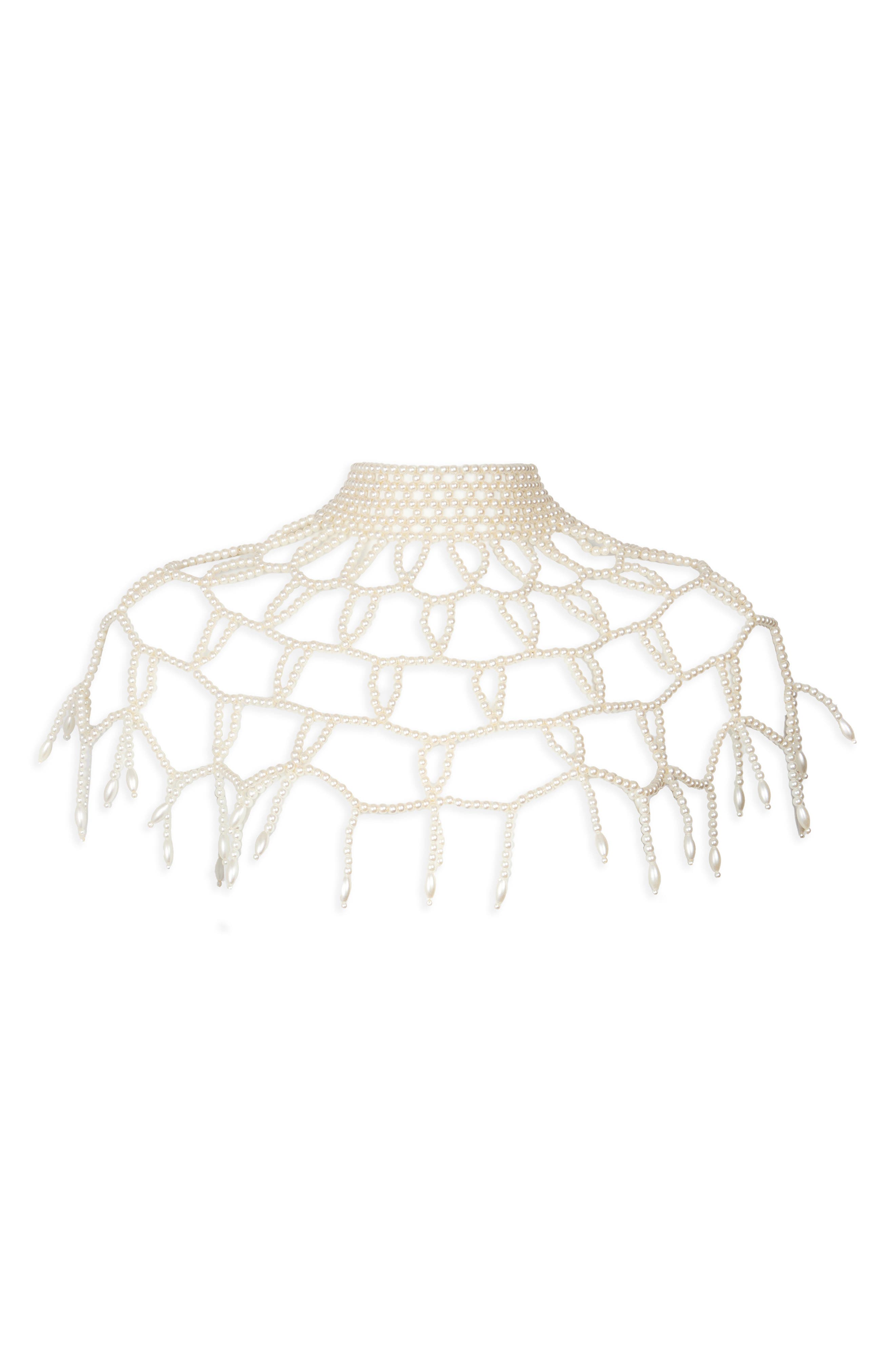 SAACHI Pearl Collar Capelet