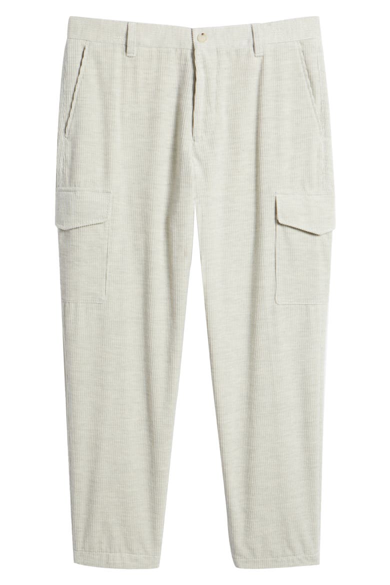 Pagol Cotton & Cashmere Corduroy Cargo Pants, Alternate, color, NATURAL