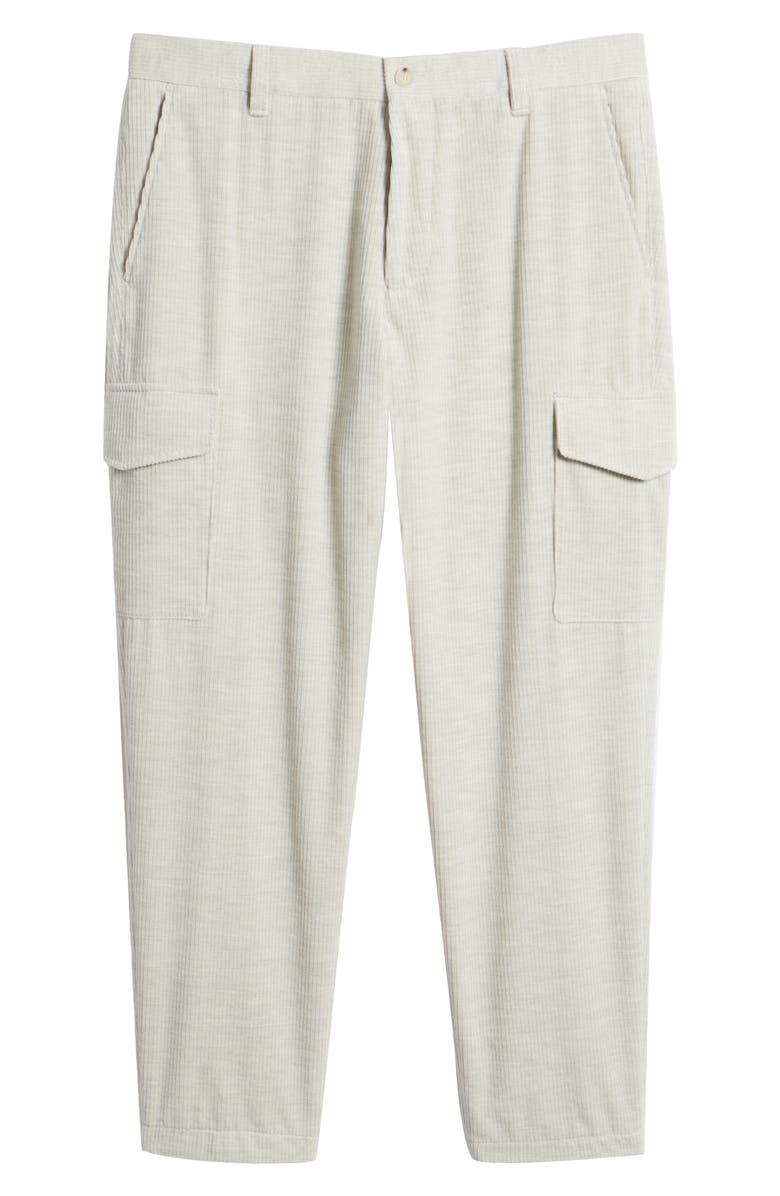 BOSS Camel Pagol Cotton & Cashmere Corduroy Cargo Pants, Alternate, color, Natural