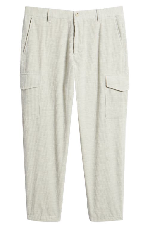 Hugo Boss Boss Camel Pagol Cotton & Cashmere Corduroy Cargo Pants In Natural