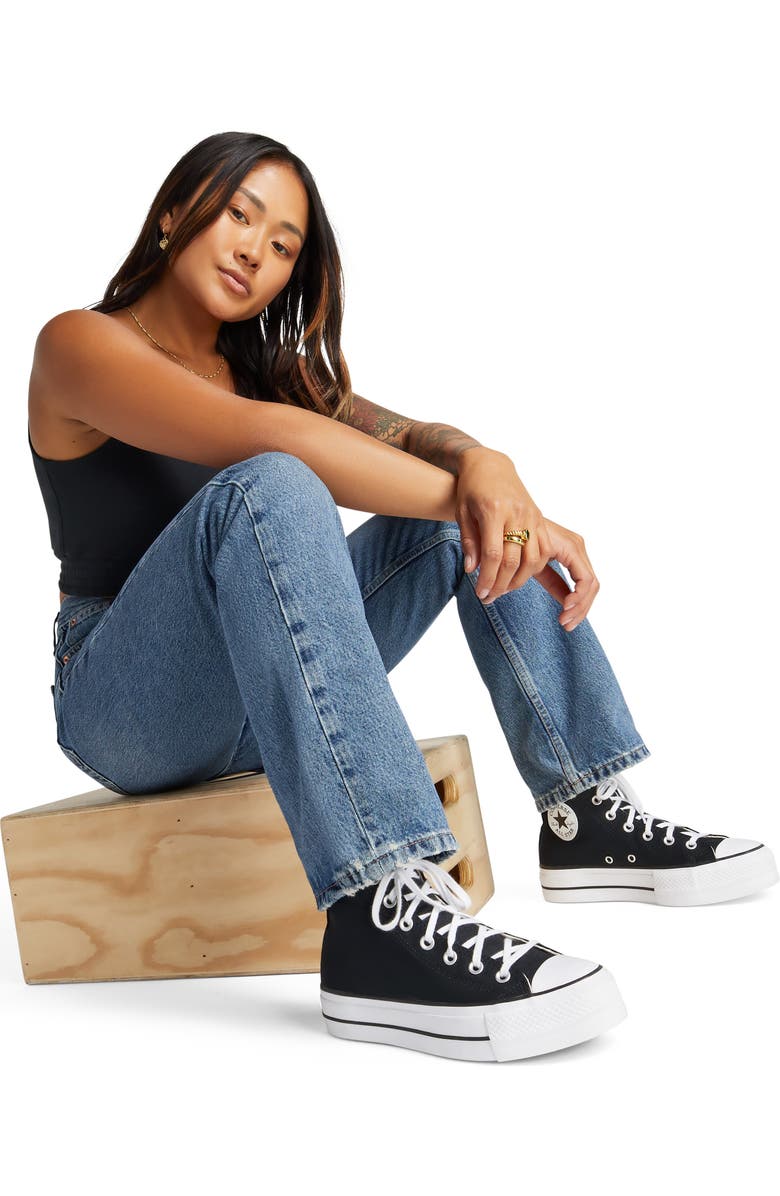 Converse Chuck Taylor<sup>®</sup> All Star<sup>®</sup> Lift Mid Top Sneaker, Alternate, color,