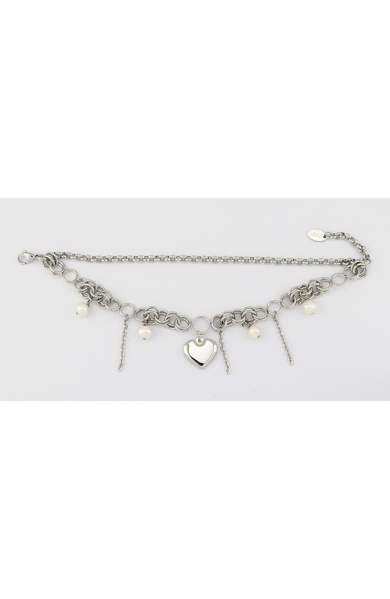 REBL Layered Charm Mixed Chain Bracelet, Alternate, color, Silver