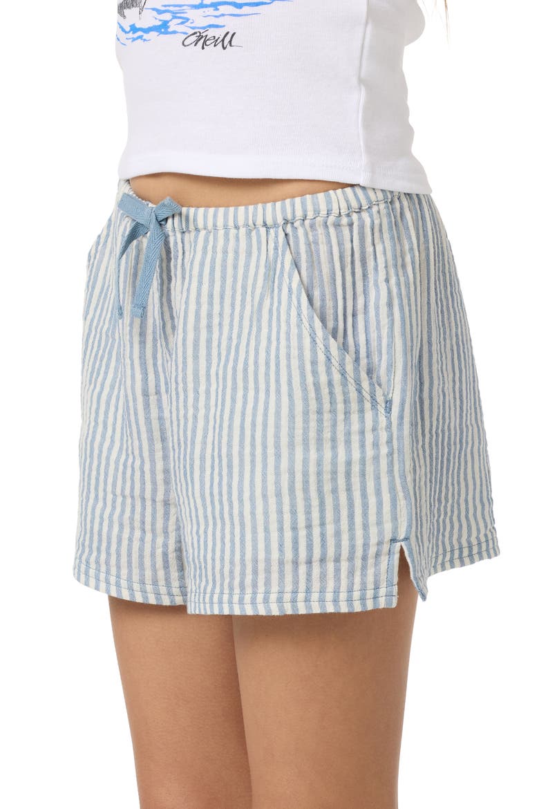 Kids' Brenda Stripe Shorts, Alternate, color, TOFU/BLUE