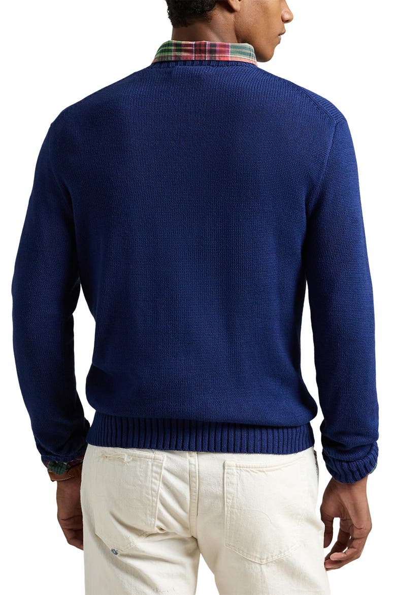 Polo Bear Intarsia Cotton Crewneck Sweater, Alternate, color, FRESHWATER TAHITI BEAR