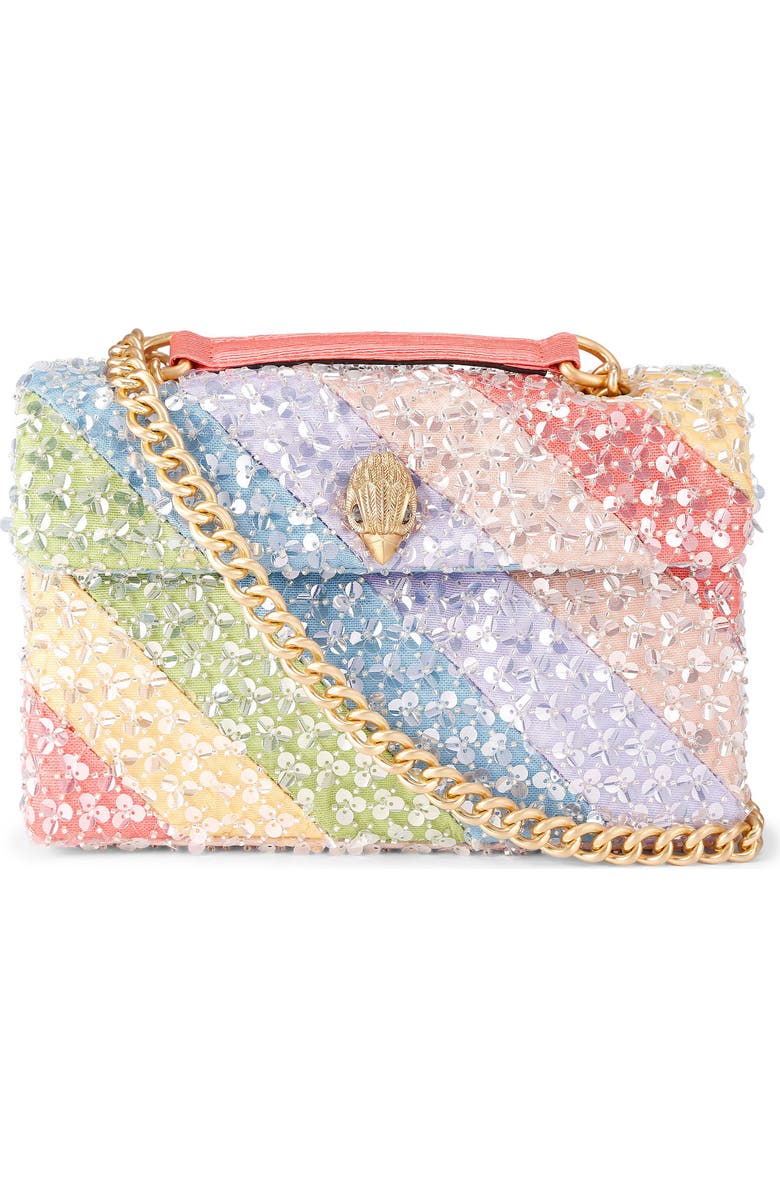 Kurt Geiger London Large Kensington Sequin Convertible Shoulder Bag, Main, color, Multi Pastel
