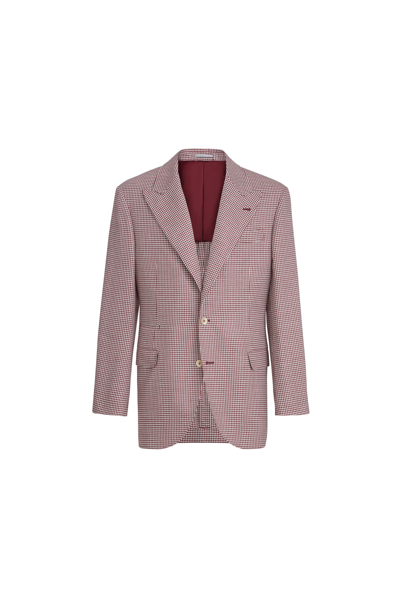 Houndstooth blazer, Alternate, color, Cherry