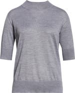 Jil Sander Seamless Short Sleeve Cashmere, Wool & Silk Sweater