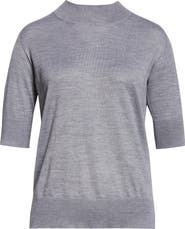 Jil Sander Seamless Short Sleeve Cashmere, Wool & Silk Sweater