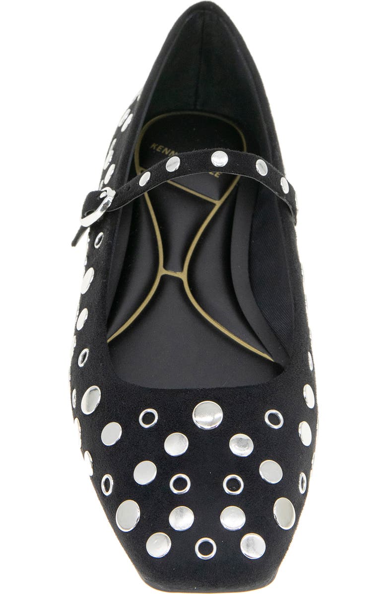 Kenneth Cole Jasper Stud Mary Jane Flat, Alternate, color, Black