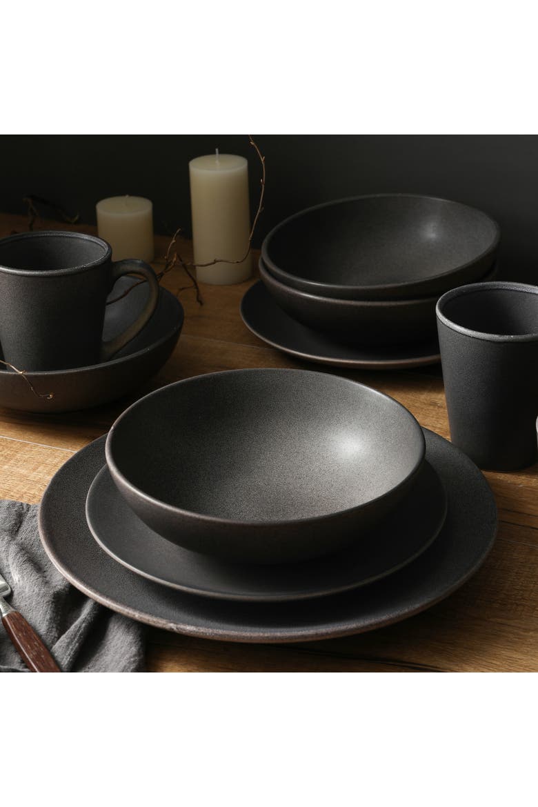 Grao Stoneware 16-Piece Dinnerware Set, Alternate, color, Grey