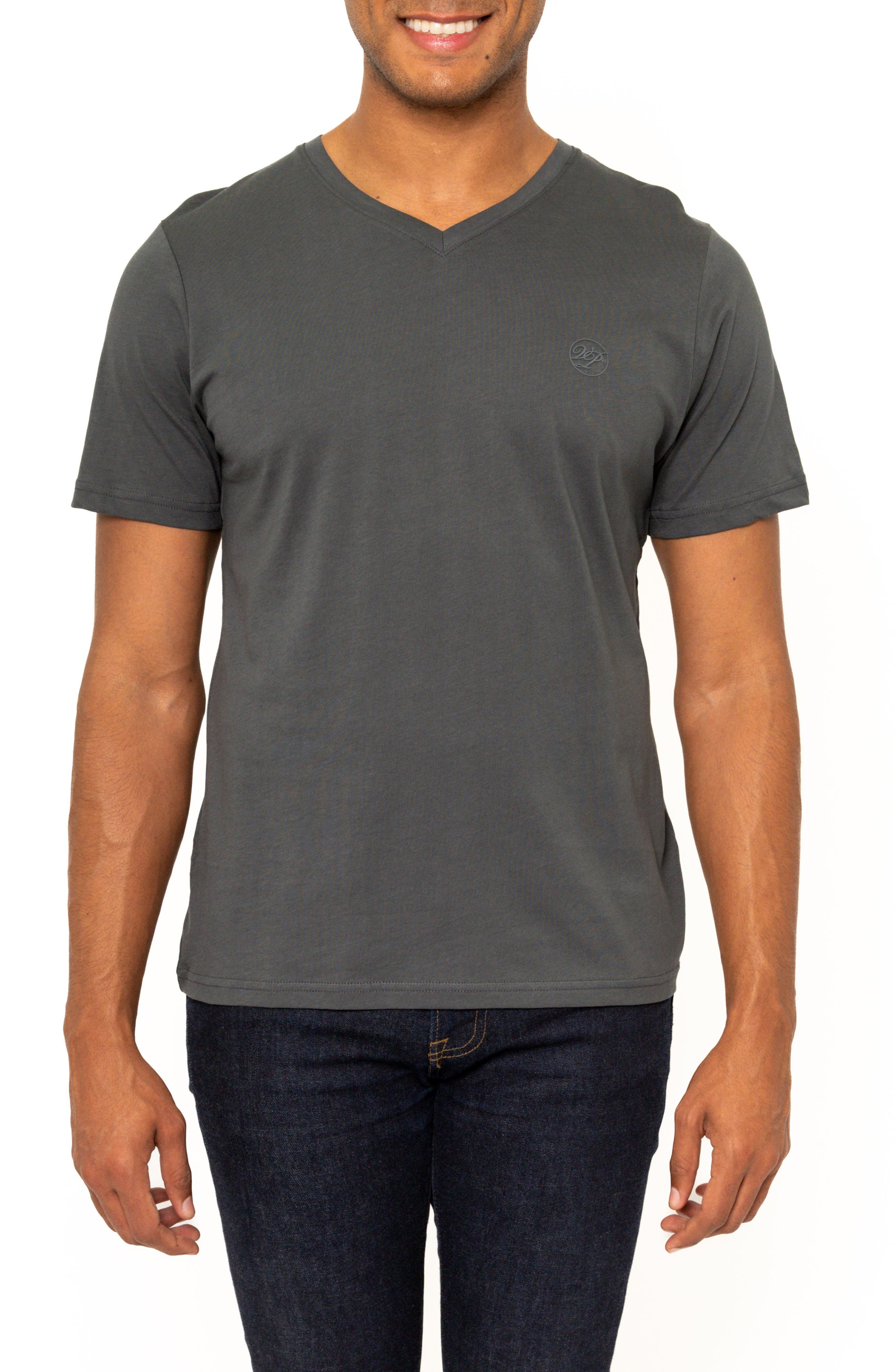 VELLAPAIS Montpellier V-Neck Cotton T-Shirt