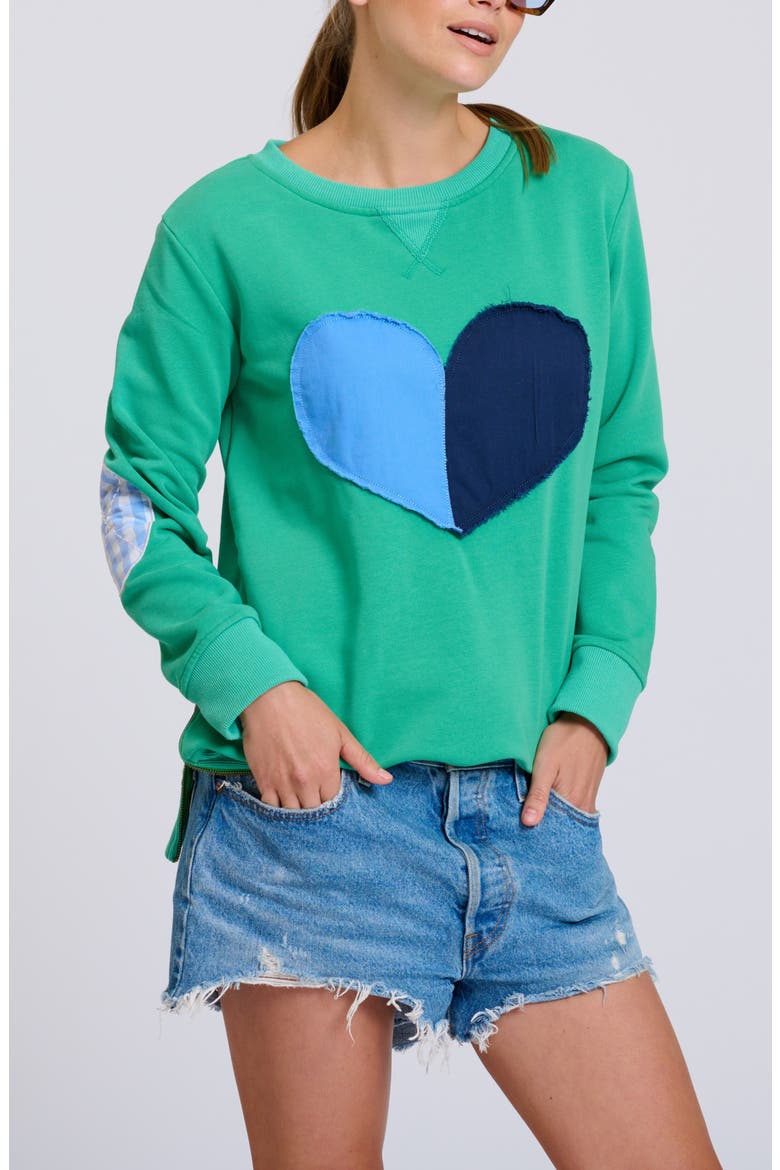 Zipside Nautical Anchor Sweatshirt, Alternate, color, PEA GREEN