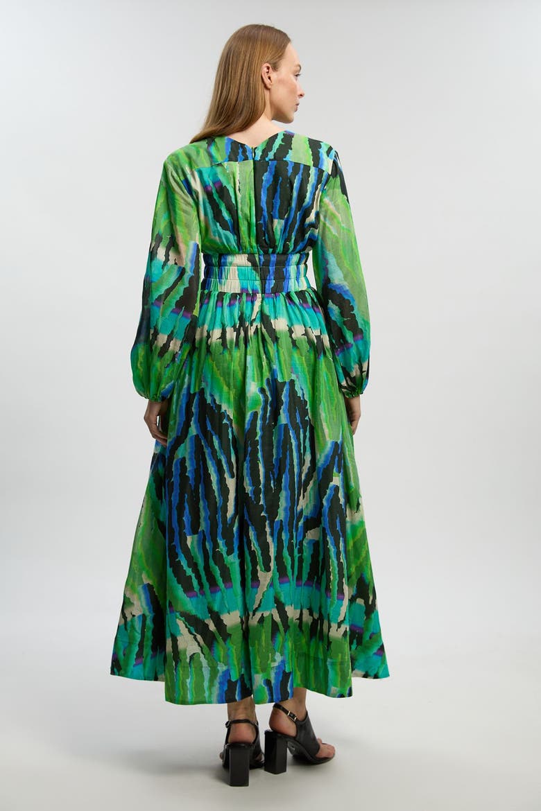 Plunge V-Neck Maxi Dress, Alternate, color, Multi