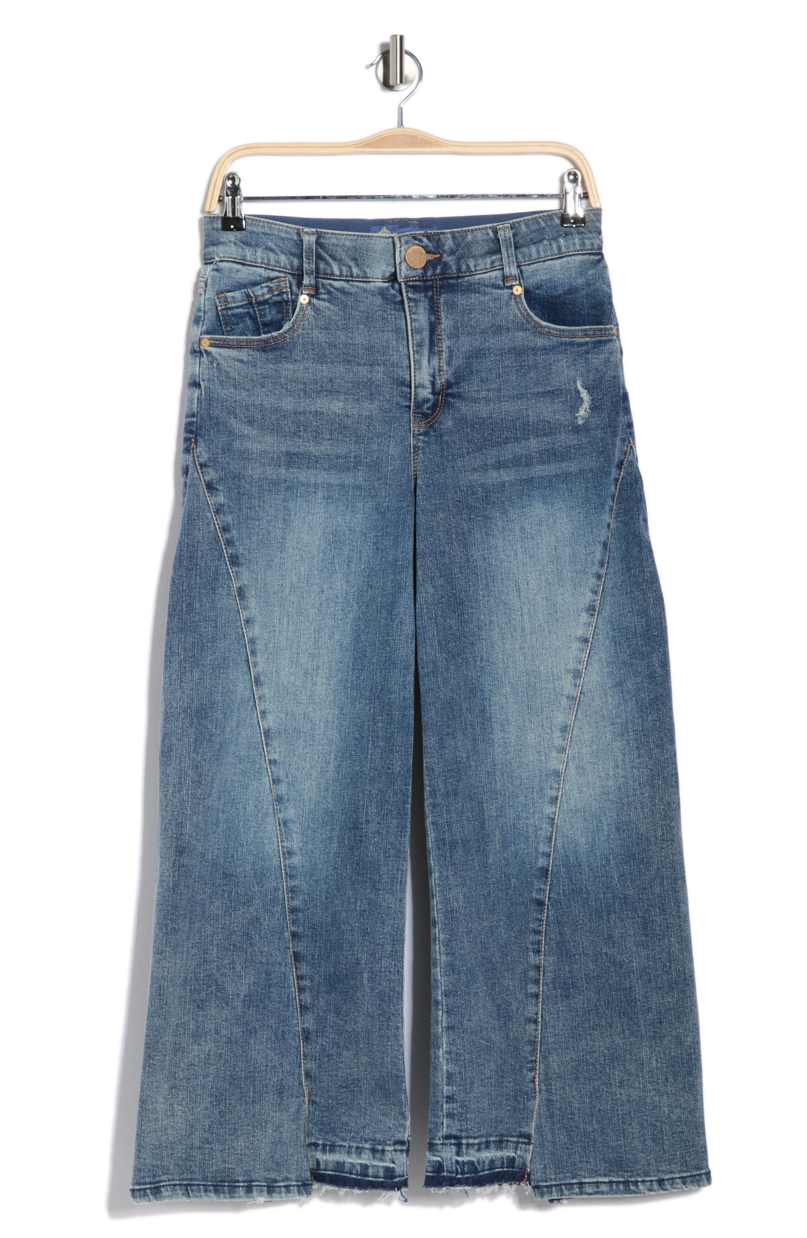 Democracy Relaxed Raw Hem Barrel Leg Jeans