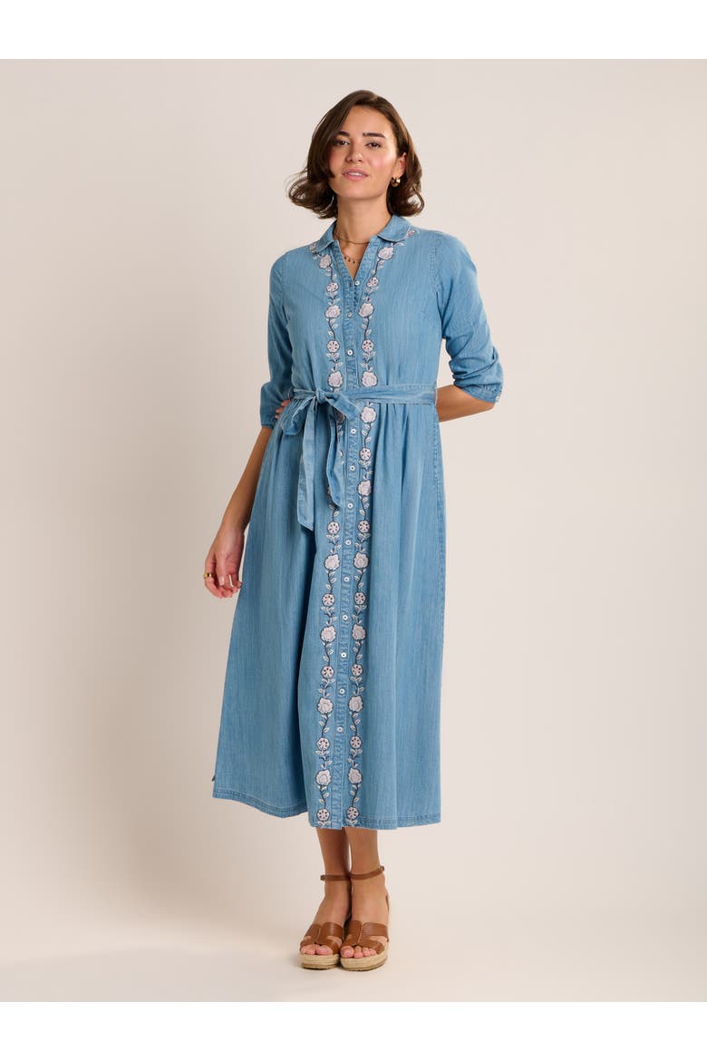 Viviana Embroidered Maxi Dress, Main, color, Blue