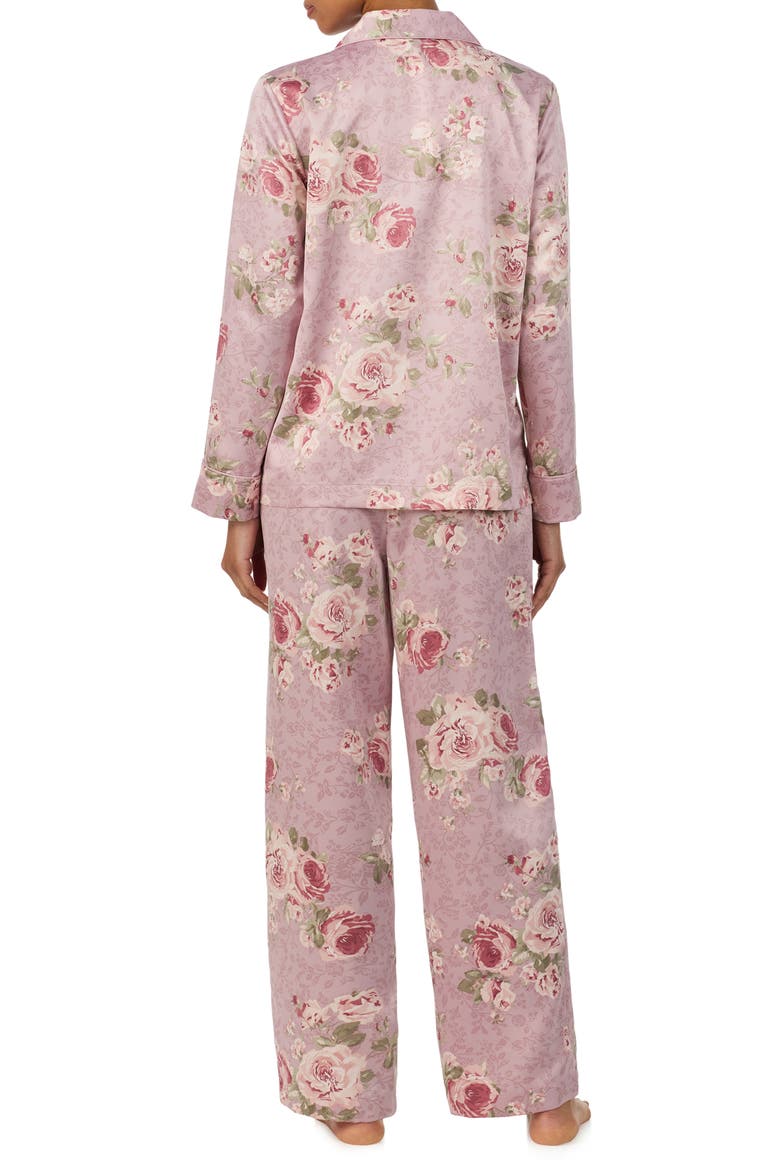 Printed Long Sleeve Pajamas, Alternate, color, MAUVE PT