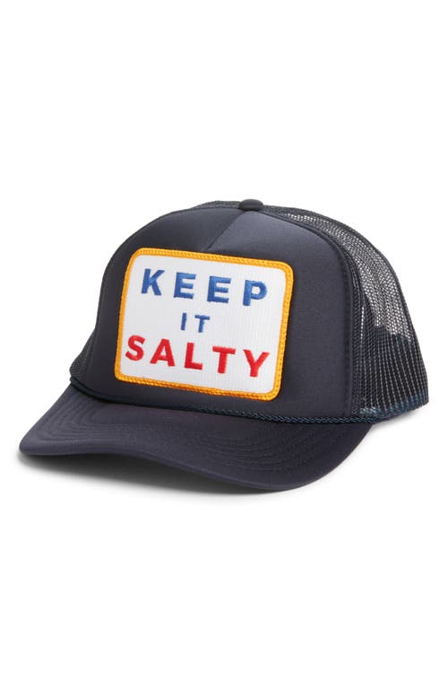 Friday Feelin ' Keep It Salty Patch Trucker Hat In Navy