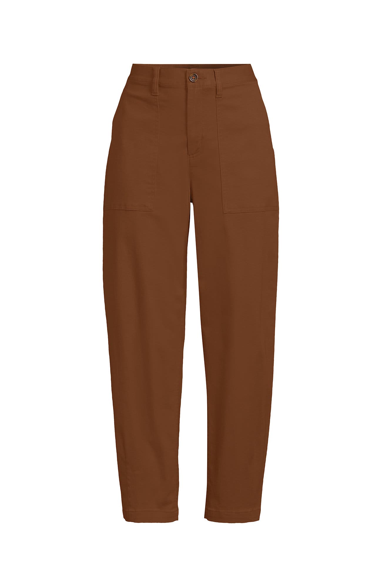 Lands' End Plus Size Chino High Rise Barrel Leg Utility Ankle Pants ...