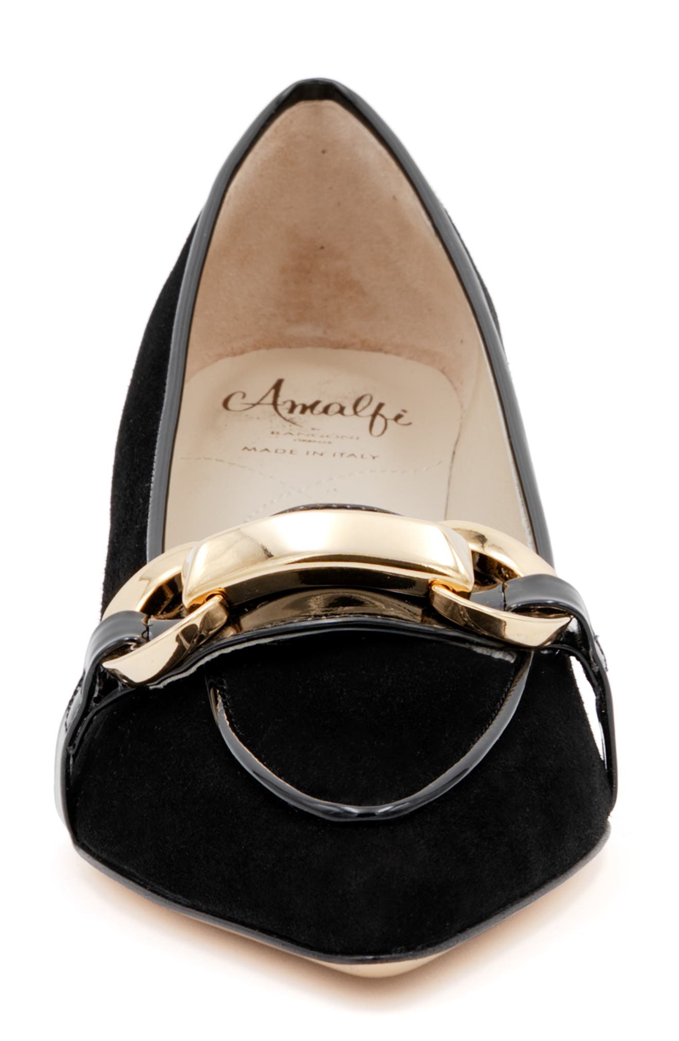 Amalfi by Rangoni Astarte Pointed Toe Kitten Heel Pump, Alternate, color, Black Cashmere