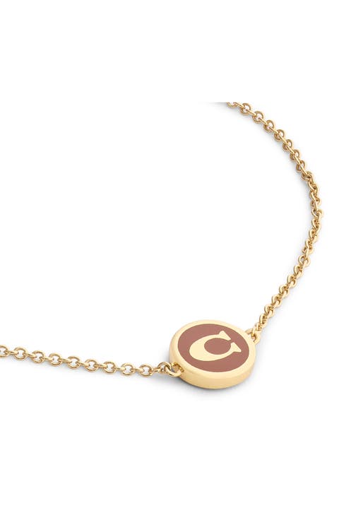 Enamel C Coin Slider Bracelet
