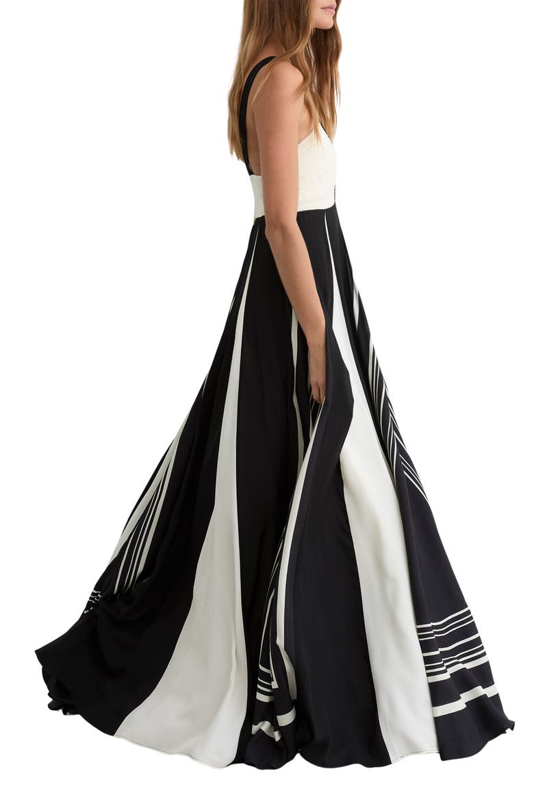 Tallie Mixed Print Maxi Dress, Alternate, color, BLACK/ IVORY