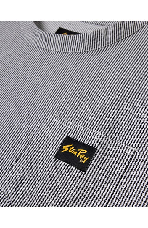 Stan Ray Pinstripe Cotton Utility T-shirt In Aged Hickory Stripe