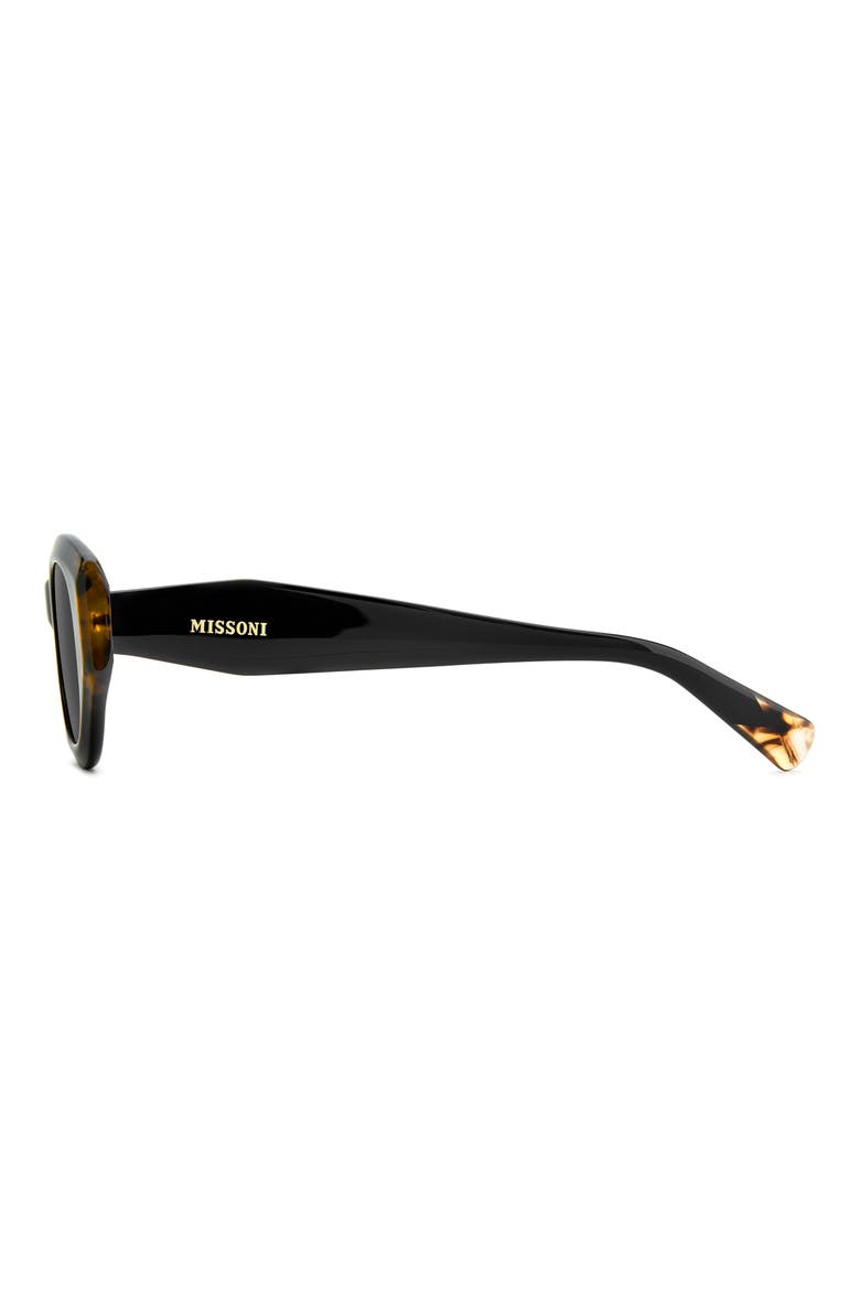 52mm Oval Sunglasses, Alternate, color, BLACK HAVANA/ GREY