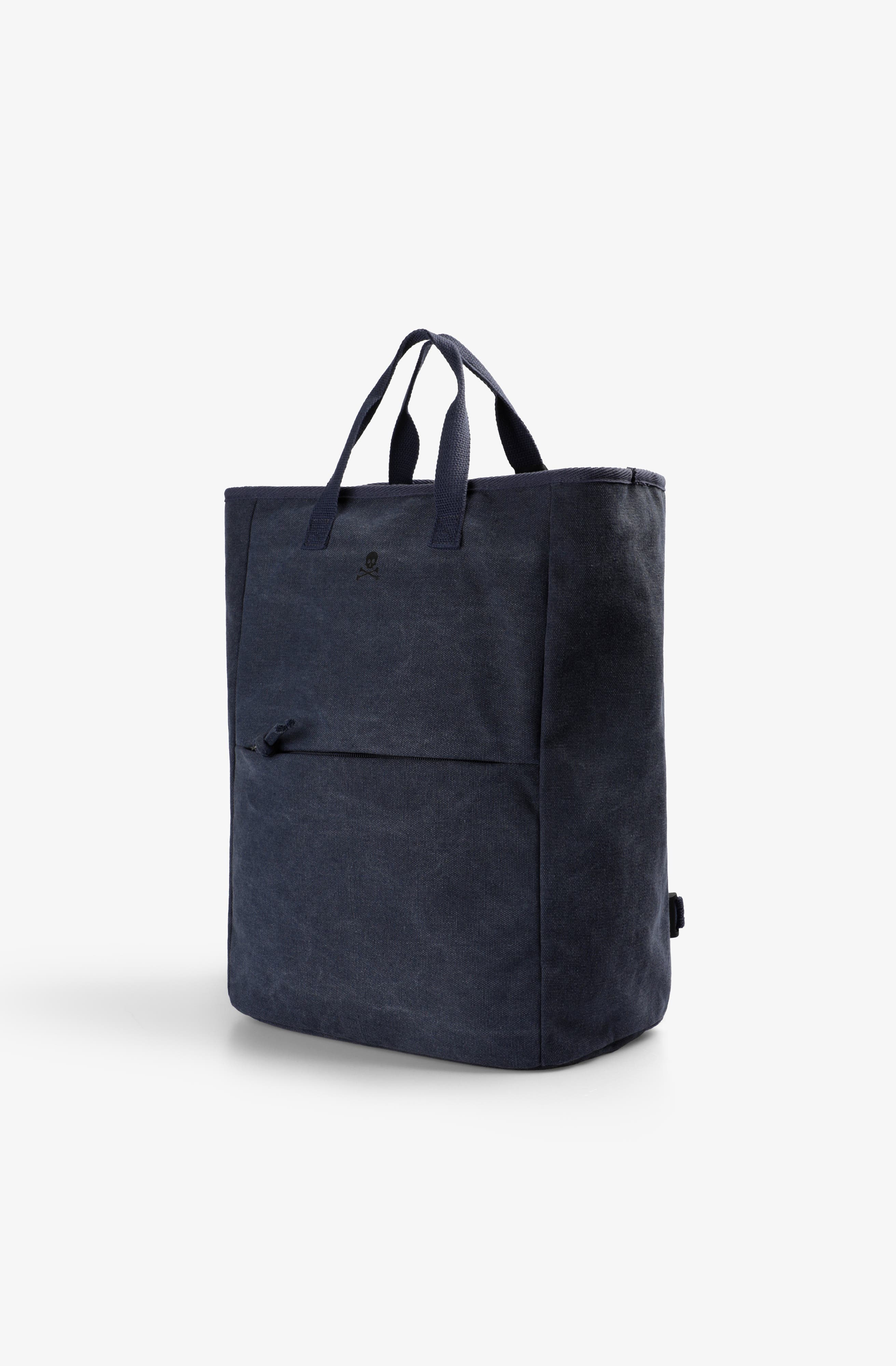 Canvas Backpack With Handles, Alternate, color, Navy