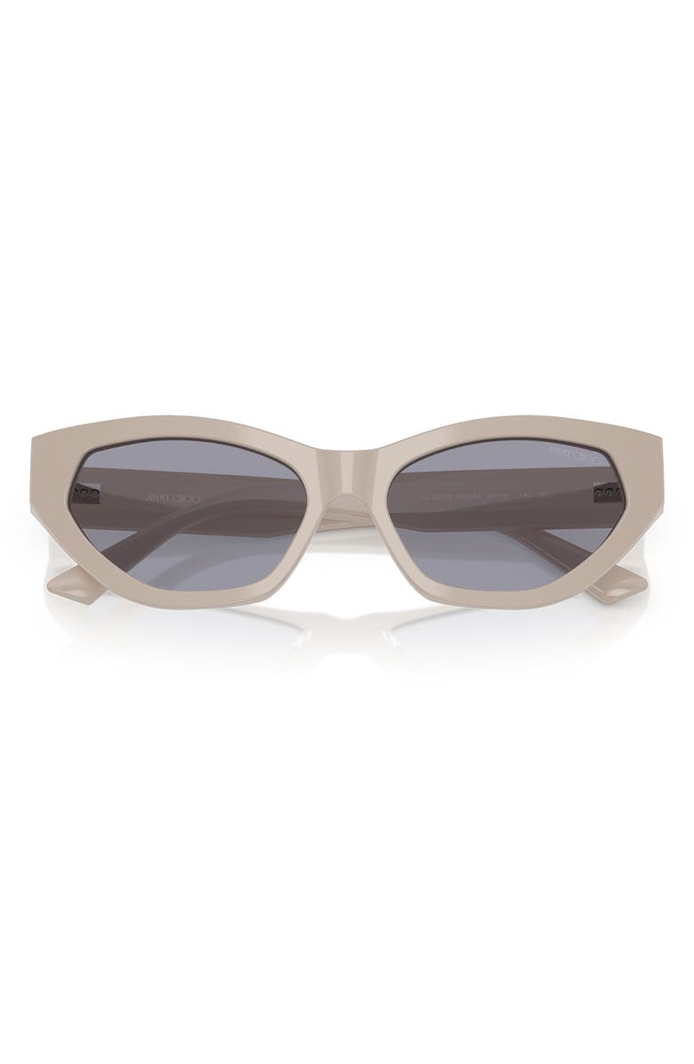 Jimmy Choo 55mm Cat Eye Sunglasses, Alternate, color, Dark Blue