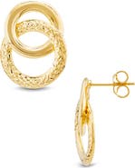 Frankie & Zoe Interlocking Circle Stud Earrings