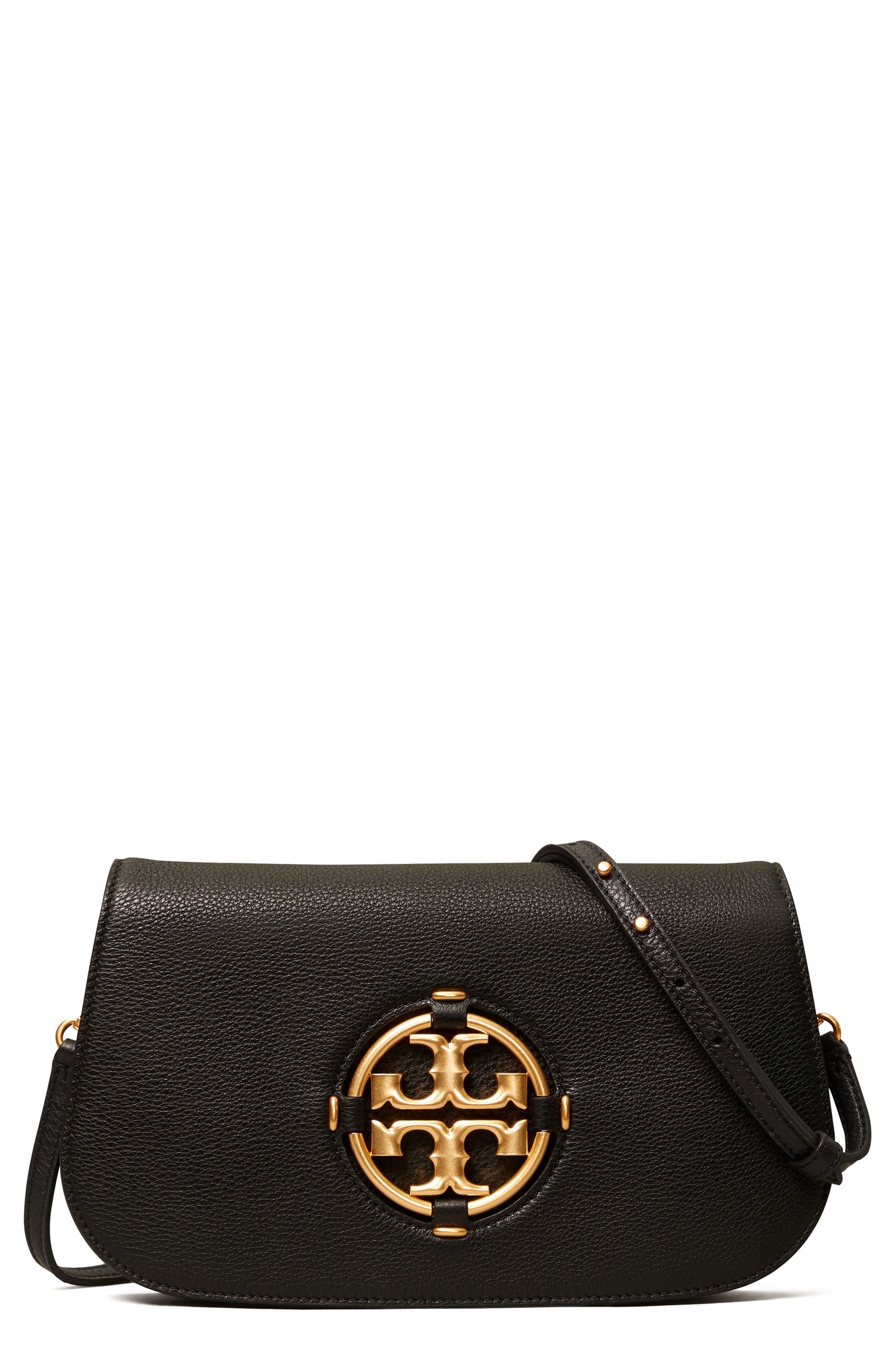 Tory Burch Miller Pebbled Leather Clutch, Main, color, 
