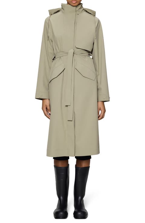 Suva Waterproof Hard Shell Rain Coat with Removable Hood