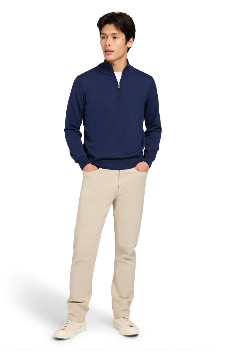 Faherty Movement Performance Quarter Zip Sweater, Alternate, color, Marine Navy Heather