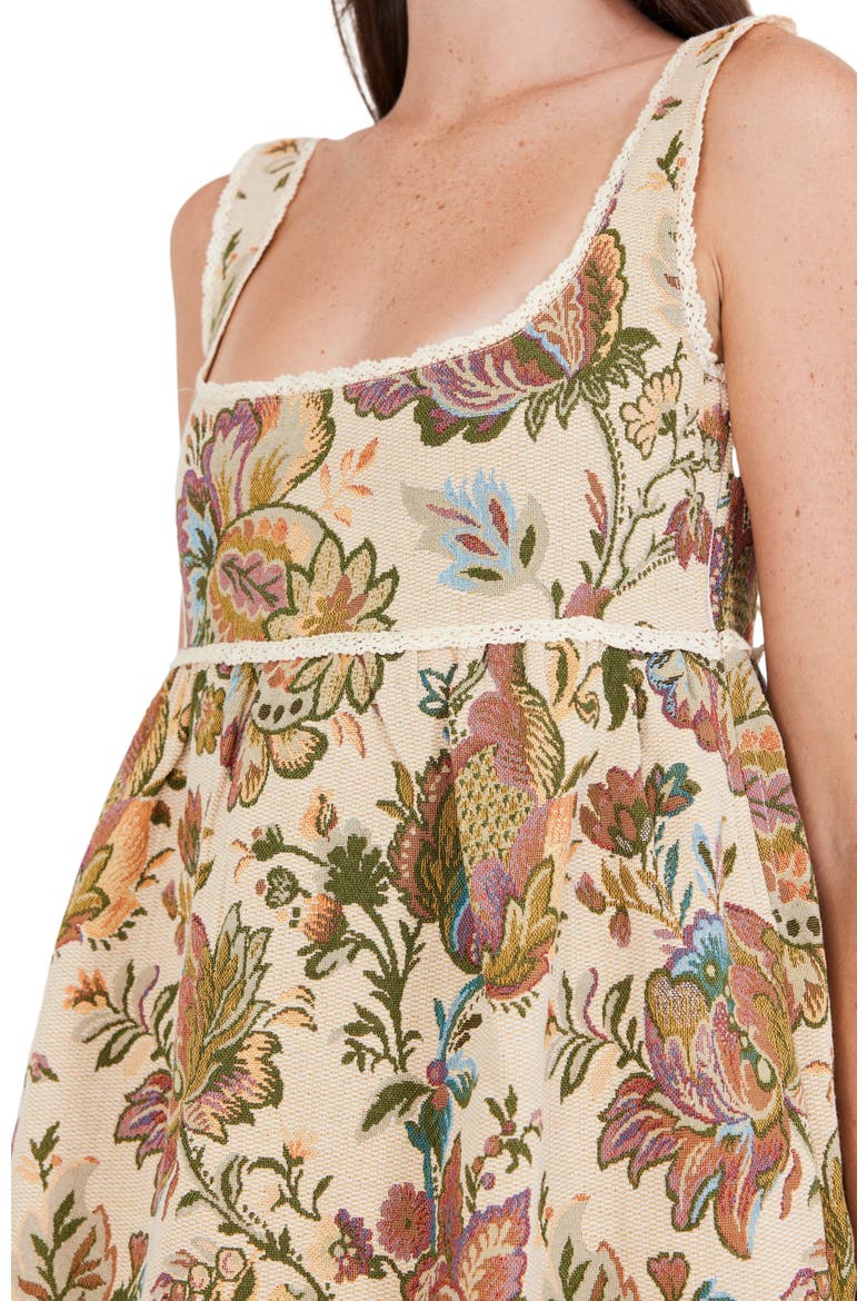 Emily Midi Dress, Alternate, color, Rainbow Floral Jacquard