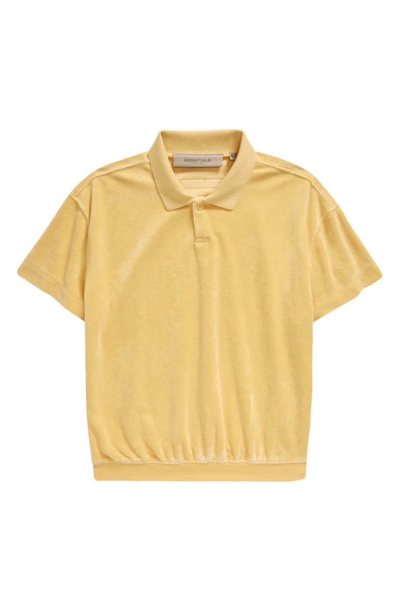 Fear of God Essentials Kids' Velour Polo, Main, color, Light Tuscan