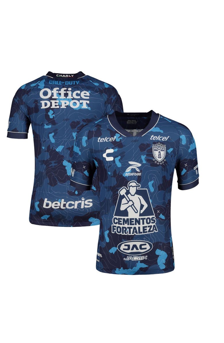CHARLY Men's Charly Blue C.F. Pachuca 2023/24 Call of Duty Third Authentic Jersey, Main, color,