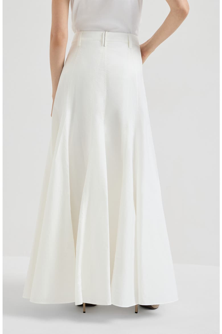 Flared skirt with monili, Alternate, color, White