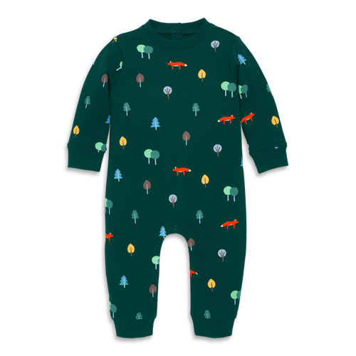 Primary Baby Sweatshirt Romper In Rainbow Grid In Green