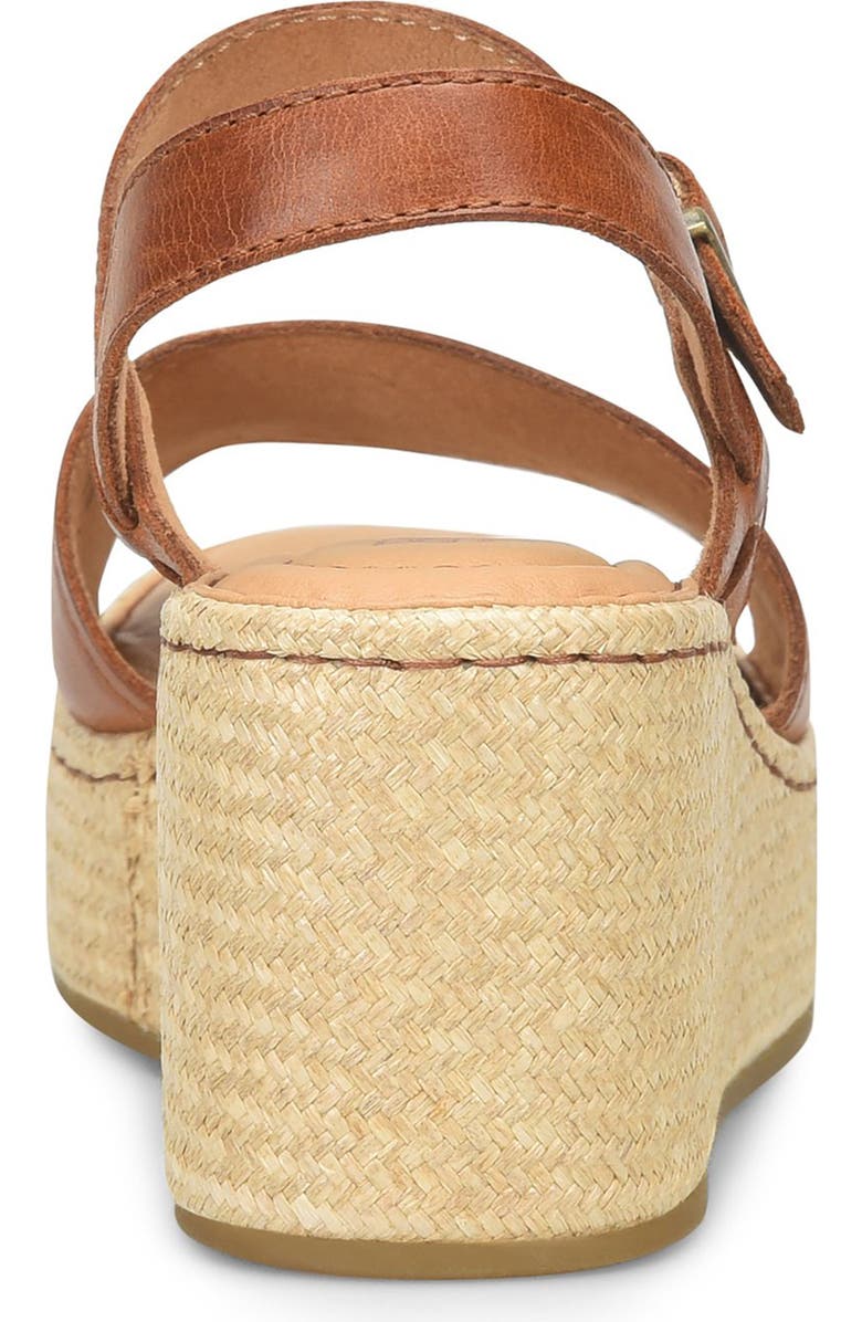 Børn Santos Platform Wedge Sandal, Alternate, color, Brown Leather