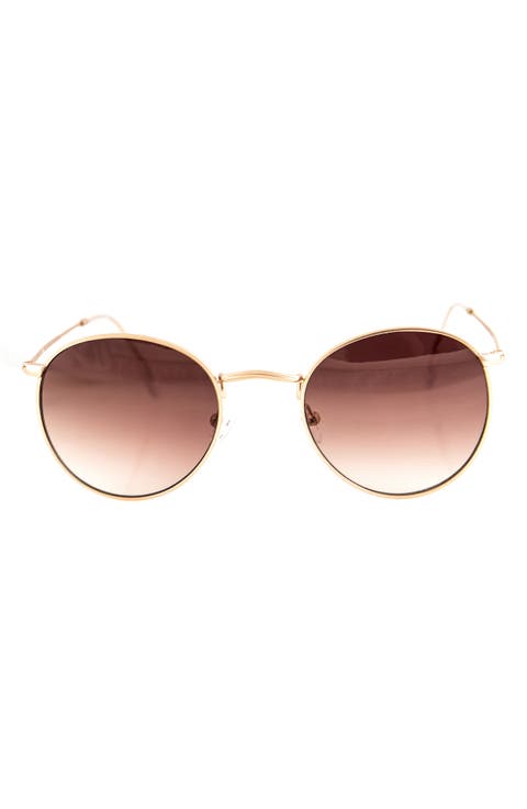 Roe 50mm Polarized Gradient Round Sunglasses