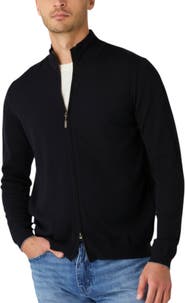 Robert Talbott Dalton Full Washable Merino Zip Sweater