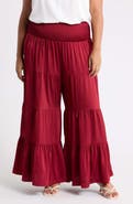 SUGARLIPS Tiered Chiffon Wide Leg Pants
