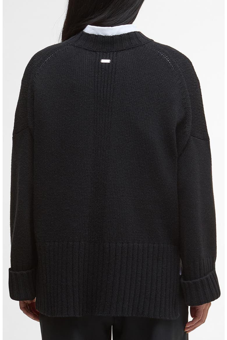Sophia Cotton & Wool Blend Tunic Sweater, Alternate, color, BLACK