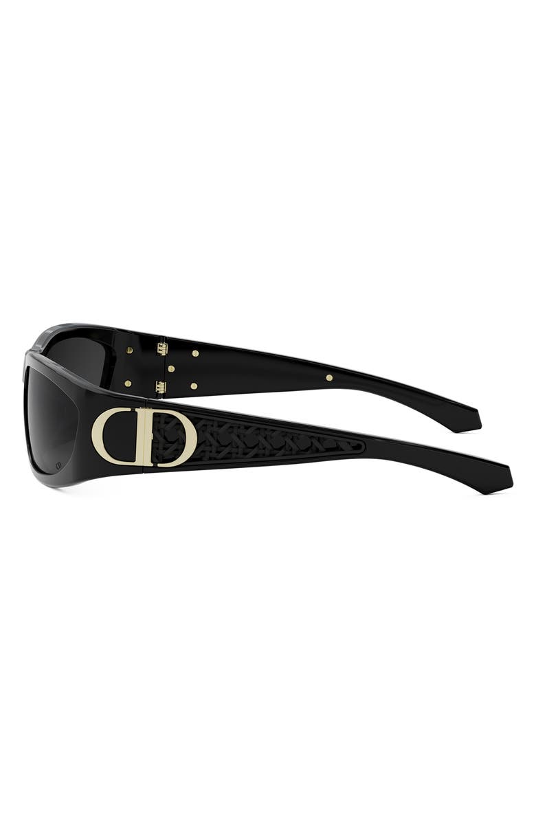 DIOR VeryDior S3I 61mm Square Sunglasses, Alternate, color, Shiny Black / Smoke