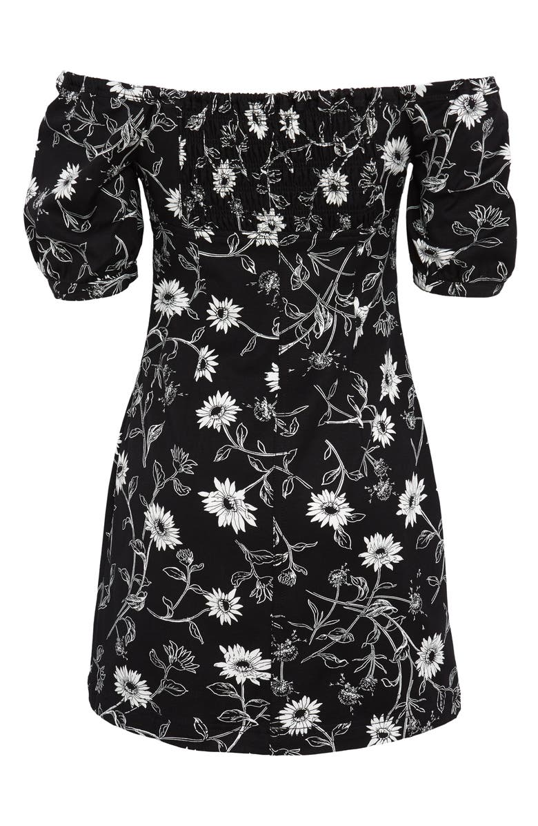 Leith Floral Off the Shoulder Minidress, Alternate, color, 