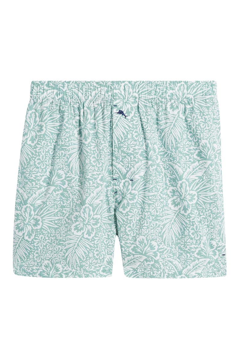 Cotton Pajama Boxers, Alternate, color, MINT PRINT