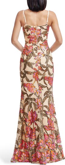 Giovanna Sequin Floral Mermaid Gown