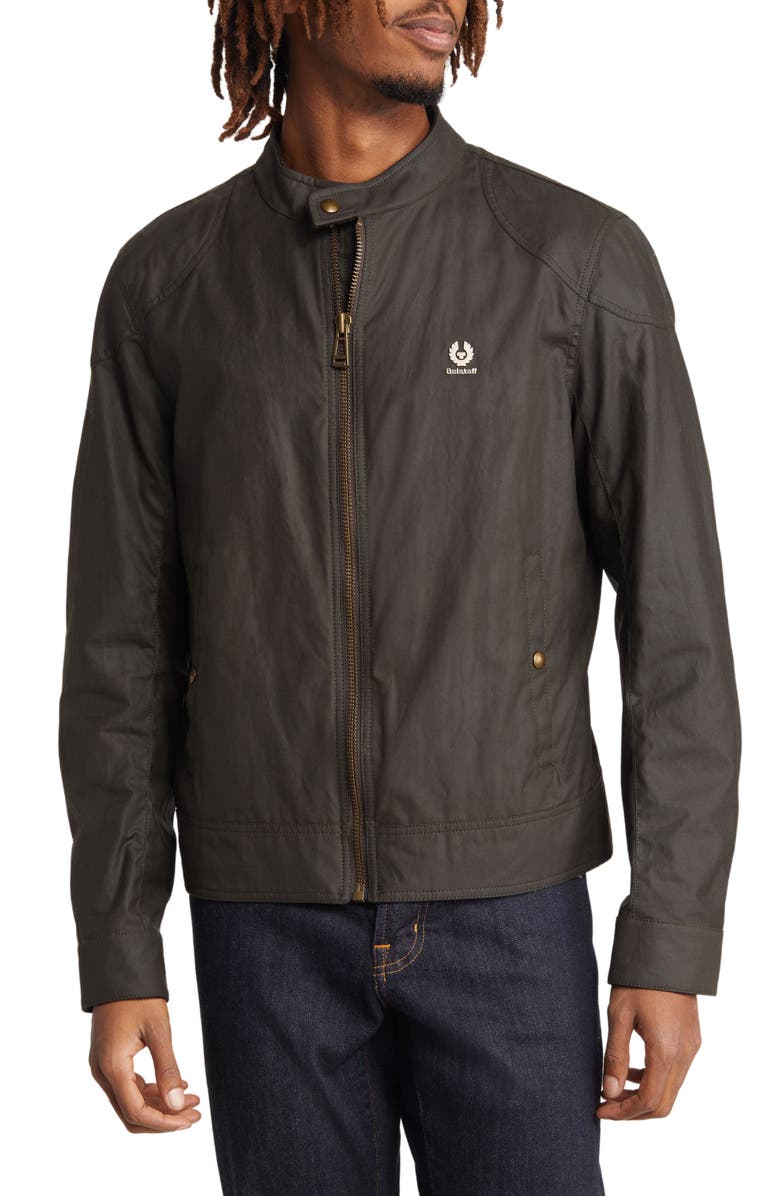 Belstaff Kelland Water Repellent Waxed Cotton Café Racer Jacket, Alternate, color, 