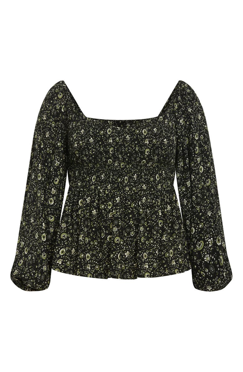 City Chic Dahlia Peasant Top, Alternate, color, 