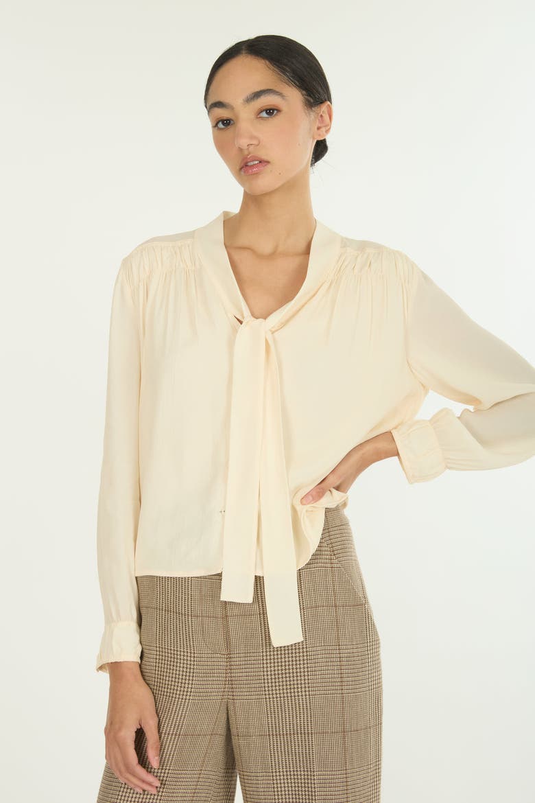 Eliza Blouse, Alternate, color, Crème